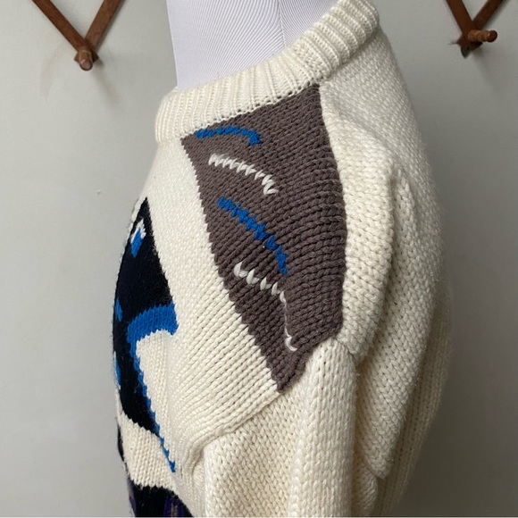 Vintage 1980s Navajo Southwestern Aztec Knit Sweater - Picture 6 of 15